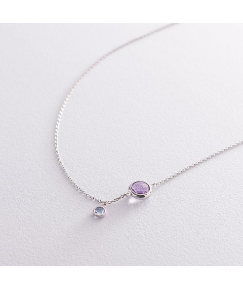 Gold necklace (amethyst, topaz) count01858 Onyx 45