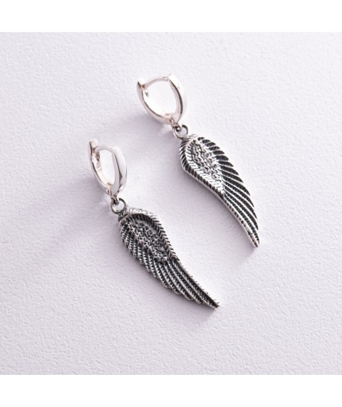 Срібні сережки "Крила Ангела" 121790 Онікс