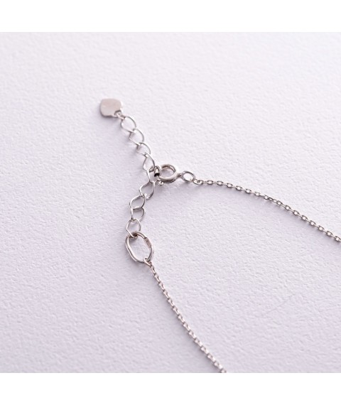 Silver necklace "Hearts" 908-01075 Onix 38