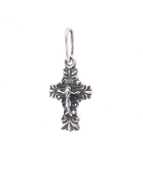 Silver cross (blackening) "Save and preserve" 131349 Onyx