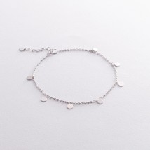 Silver bracelet "Coins" on the leg 905-01288 Onix 21