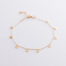Bracelet "Coins" in yellow gold b04459 Onix 20