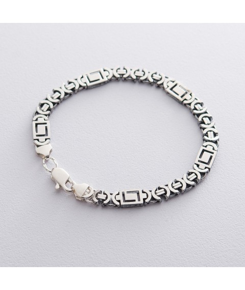 Men's silver bracelet (Euro Versace 1.0 cm) cho217020 Onix 22