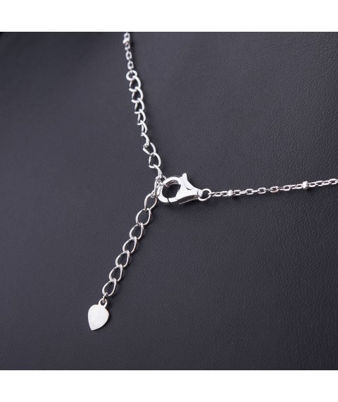 Silver necklace with cubic zirconia 18220 Onyx 85