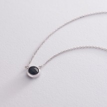 Серебряное колье с ониксом 18966 Онікс  42