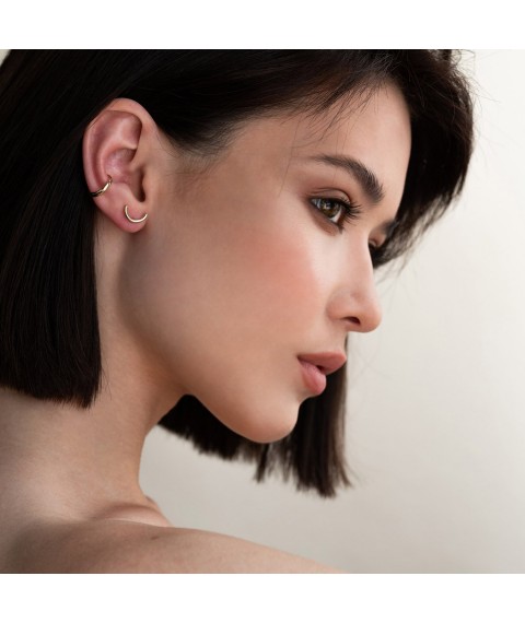 Earring - cuff in yellow gold s07475 Onyx