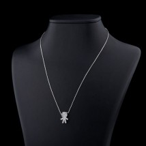 Silver necklace "Boy" 18411 Onix 45