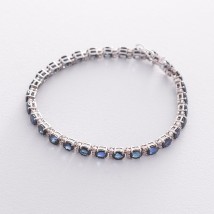 Gold bracelet with diamonds and sapphires bb0010gl Onyx 19