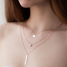 Золотое колье Геометрия (фианит) кол01691 Онікс  50