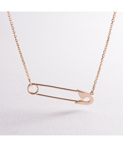 Necklace "Pin" in yellow gold count02254 Onix 45