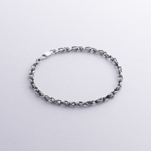 Чоловічий срібний браслет "Нескінченність" 141652 Онікс 21