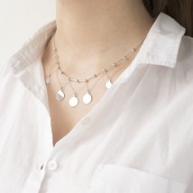 Серебряное колье с монетками 18701 Онікс  45