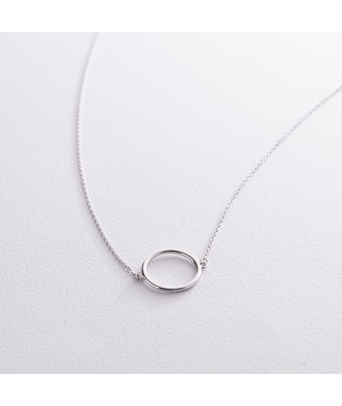 Necklace "Cycle" in white gold count01770 Onix 45