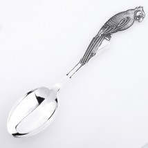 Silver spoon with a parrot 24036 Onyx