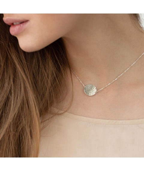 Silver necklace "Sunny Bunnies" 181046 Onix 40