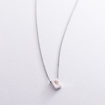 Серебряное колье с буквой "С" 18985с Онікс  45