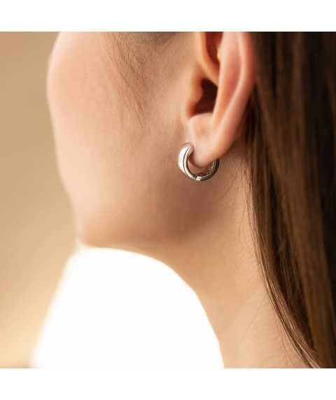 Earrings - rings in white gold s08558 Onyx