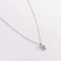 Necklace "Snake" in white gold count02121 Onix 50