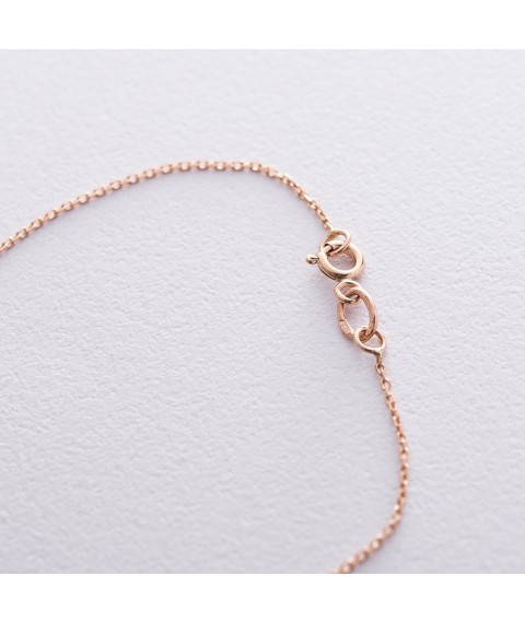 Necklace for engraving in red gold kol01572 Onix 43