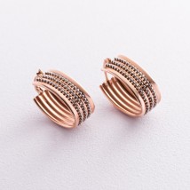 Gold earrings - rings s05312 Onyx