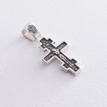 Silver cross "The Crucifixion of Christ. Save and preserve" 133000 Onyx