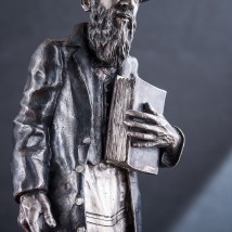 Серебряная фигура ручной работы "Еврей с Торой" сер00045е Онікс