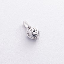 Серебряная подвеска "Сердечко" с сапфиром и фианитами 3993p-HSPH Онікс