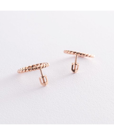 Gold earrings - studs "Triana" s07334 Onix