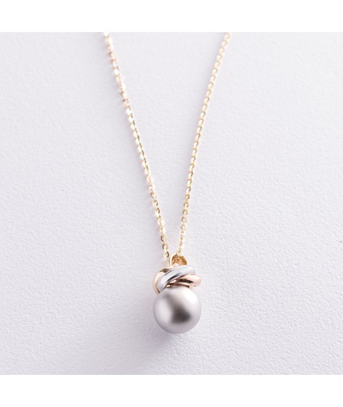 Gold necklace "Ball" count01304 Onix 50