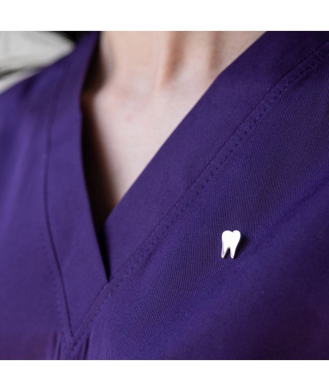 Medical badge "Tooth" in silver 20049 Onyx