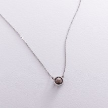 Silver necklace with smoky topaz 18846 Onyx 40