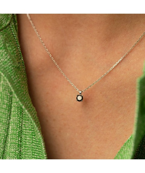 Necklace in white gold with black diamond 736121122 Onyx 45