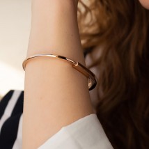 Hard Lock bracelet in red gold b05260 Onyx