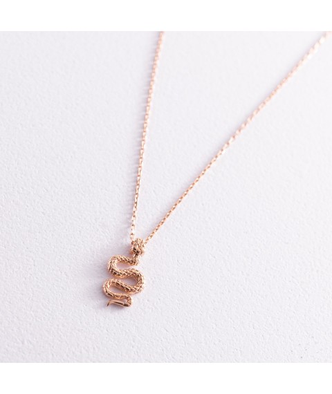 Gold necklace "Snake" count02053 Onyx 40