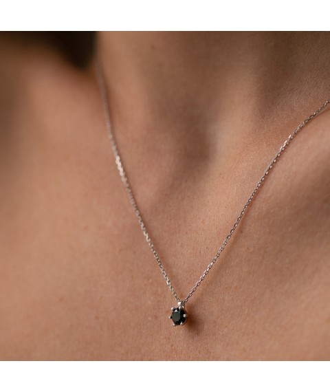 Necklace in white gold with black diamond 736131122 Onyx 45