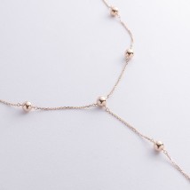 Necklace 2 in 1 "Balls" in yellow gold coll02517 Onix 44