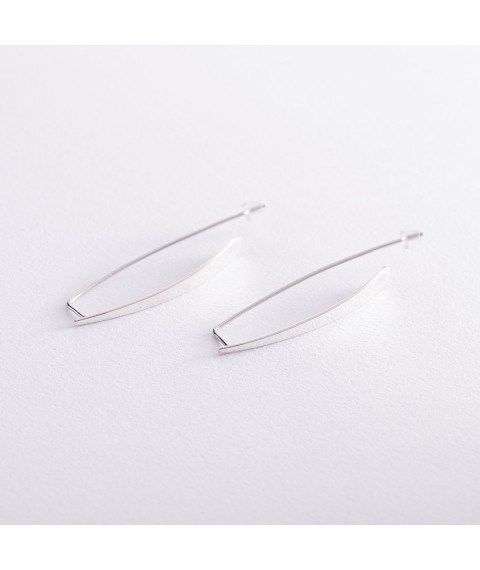 Silver earrings "Mira" 4929 Onyx