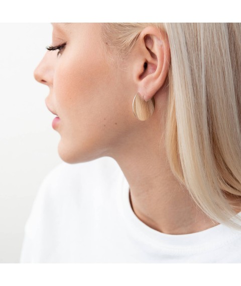 Silver earrings - studs "Laura" 123125 Onyx