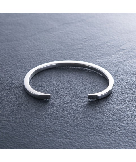 Hard silver bracelet 141678 Onix 18