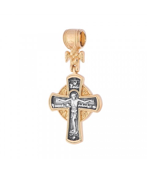 Orthodox cross "Crucifixion. Nativity of Christ" 131769 Onyx
