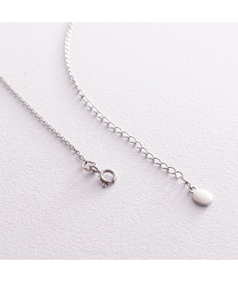 Серебряное колье с буквой "М" 1105 М Онікс  45
