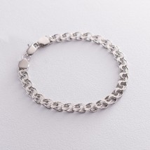 Чоловічий срібний браслет (гарібальді) 0.7 см р0217511 Онікс 21