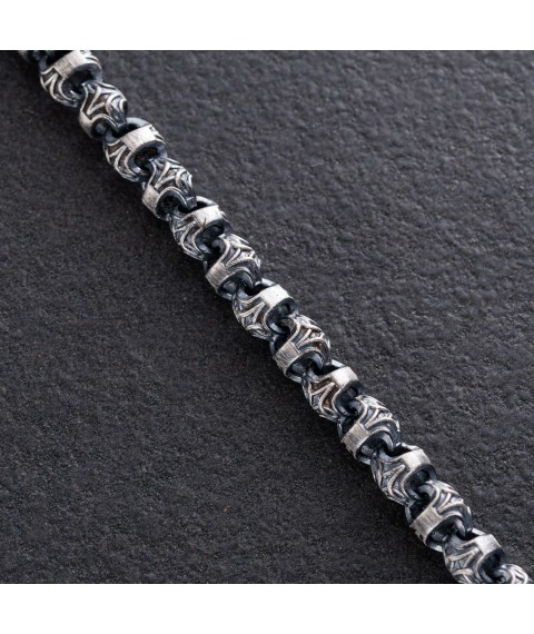 Men's silver bracelet 141719 Onyx