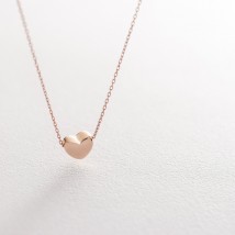 Gold necklace "Heart" count01186 Onix 45