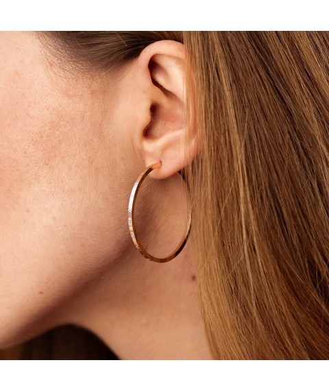 Earrings - rings in red gold s07411 Onyx