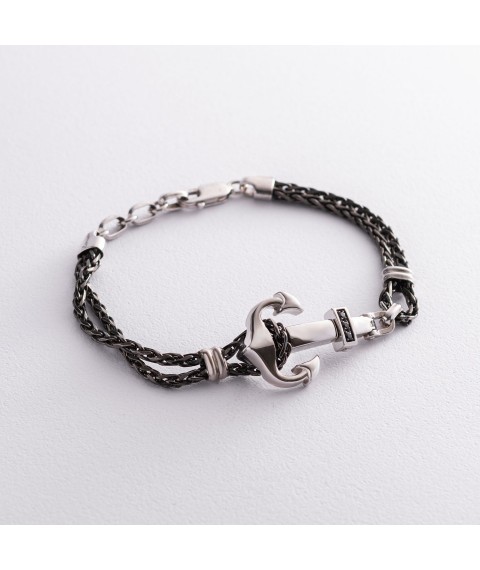 Silver men's bracelet "Anchor" Zancan EXB647-N 19