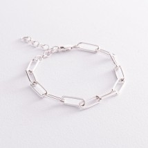 Silver bracelet "Chain" 141604 Onix 16