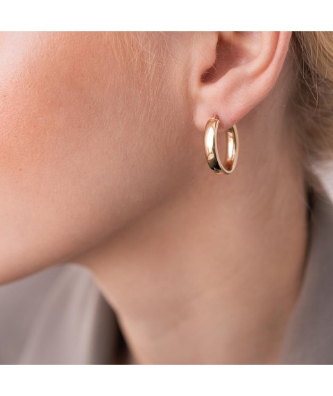 Oval earrings in yellow gold s07852 Onyx
