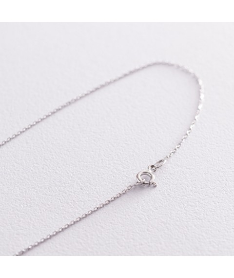Necklace "Hearts" in white gold (cubic zirconia) kol01826 Onix 50