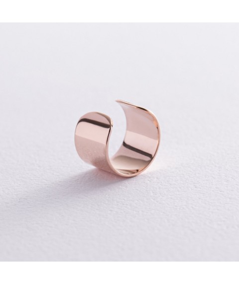 Earring - cuff in red gold s08431 Onyx